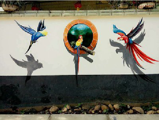 剑川视觉错位-3D墙绘设计