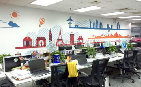 剑川教你设计办公室墙绘的方法。