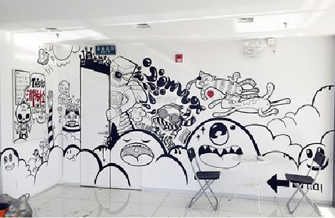 剑川手绘墙并非传统涂鸦。